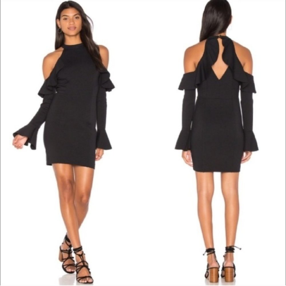 Free People Sweet Talk Frill Cold Shoulder Dress